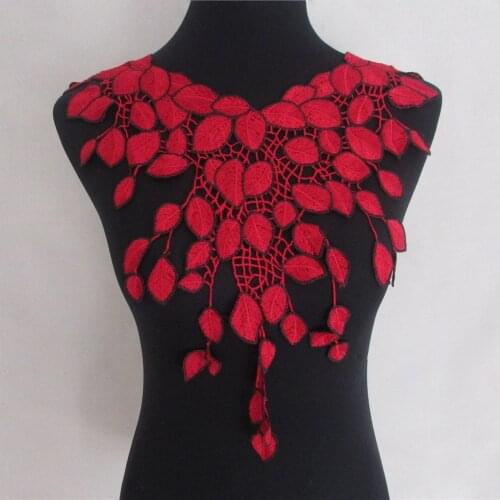 Fashion style 1pcs sell Beautiful Craft Embroidered Lace Collar Trim Clothes Sewing Applique Embroidery edge YL830