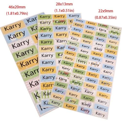 Personalized Name Stickers Water Proof School Personal Custom Label Decal Multi Purpose Colorful Multi Color For Boy Daycare