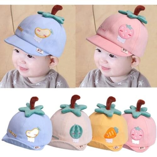 Spring New Baby Cotton Sun Protection Baseball Cap Cute Fruit Pattern Breathable Soft Sun Hat