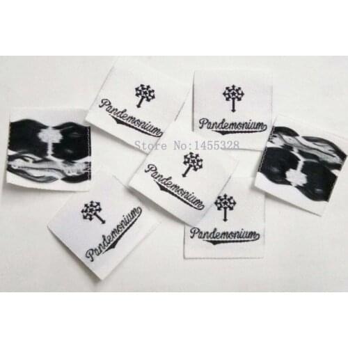 Wholesale customized garment shoe labels/woven labels/printed clothing label/embroidered tag end fold 1000pcs 2016010801