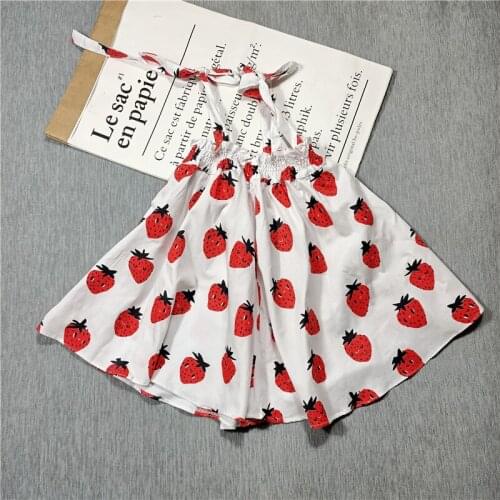 BOBOZONE 2018 Autumn Strawberry Print Skirt for kids girls