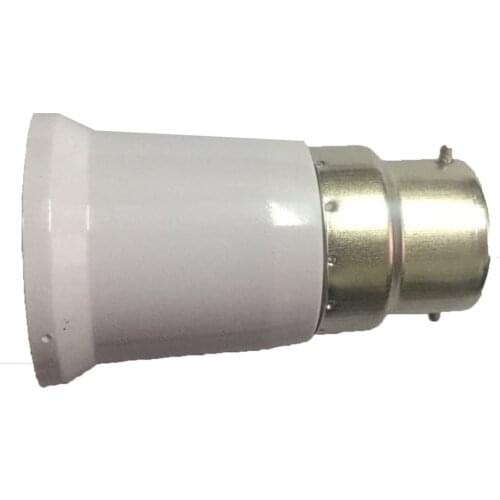 ICOCO White B22 to E27 Socket Light Bulb Lamp Holder Adapter Plug Extender Lampholder Converter Socket Change