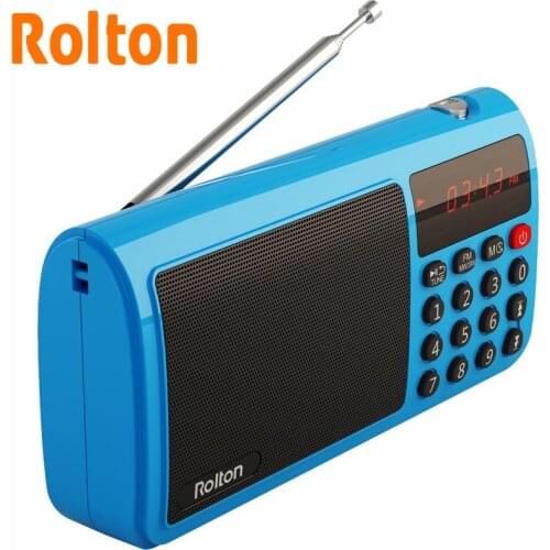 Rolton T50 TF Card Speaker Portable World Band Radio Mp3 Music Player WAV Play Speaker And Flashlight for PC iPod Column