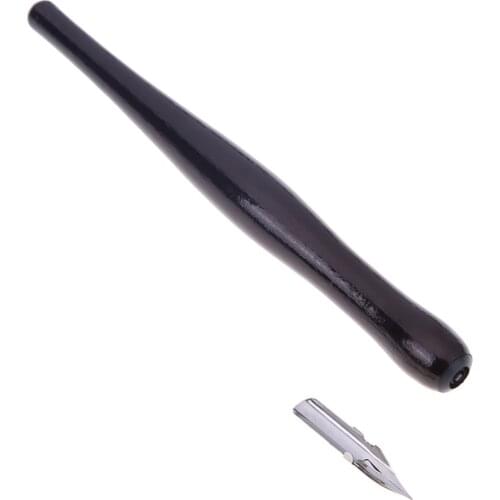 Portable Wooden Manga Dip Pen Holder Set Comic Drawing Painting Tools Kit Calligraphy with Nibs School Stationery Supplies