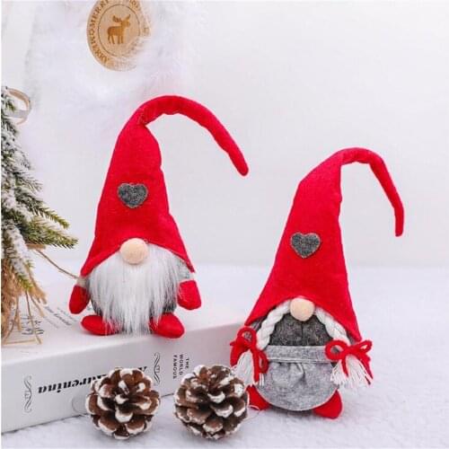 Christmas Faceless Gnome Santa Xmas Tree Hanging Ornament Doll Decoration For Home Pendant Gifts Drop Ornaments Party Supplies