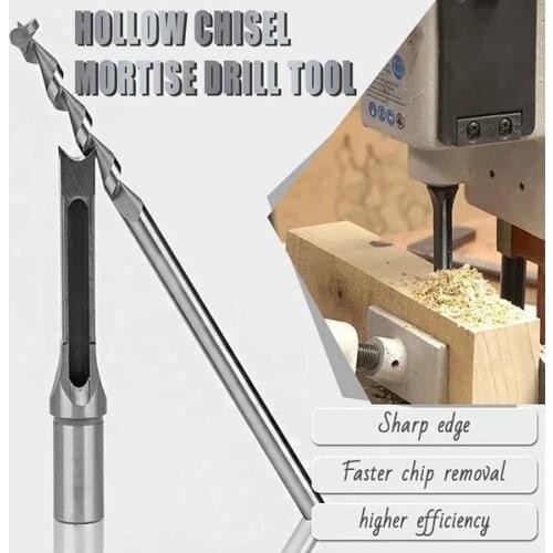 HSS Woodworking Square Hole Drill Bits Hole Saw Sets Twist Drill Bits Mortising Chisel Set Woodworking Drill Tools