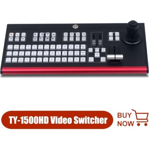 TV-1500HD Switcher panel of Vmix Recording Equipment 4K Virtual studio Recording Video Switcher for Live Broadcast