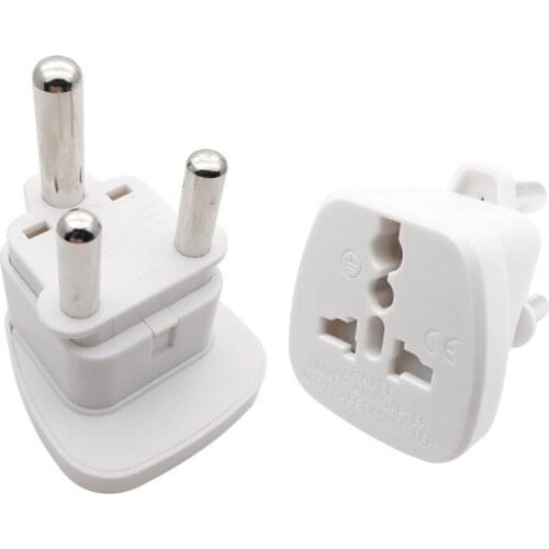 10pcs/Lot Universal UK US EU AU to South Africa India Chad Travel Power Adapter Plug Larger Socket
