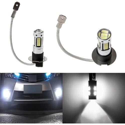 1PCS Xenon high quality H3 30W 4014 LED White Headlights Fog Light Bulbs Lamps 30SMD 6000K LED Headlights lamp Car accessories