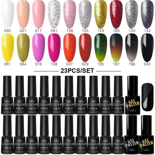 23pcs 20pcs Nail Gel Polish Set Colorful Soak Off UV LED Nail Gel For DIY Nail Art Decoration Manicure Gel Set Nail Art Design