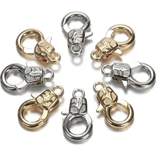 30pcs 16mm Metal Lobster Clasps for Bracelets Necklaces Hooks Chain Closure Craft Accessories for Jewelry Making Components DIY