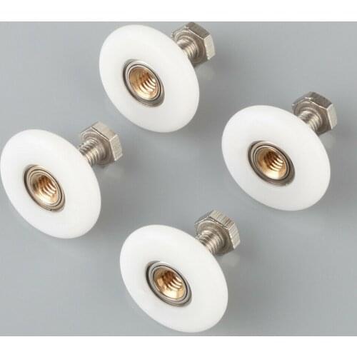 4Pcs Set Single Shower Door Rollers Runners Wheels 25mm Diameter