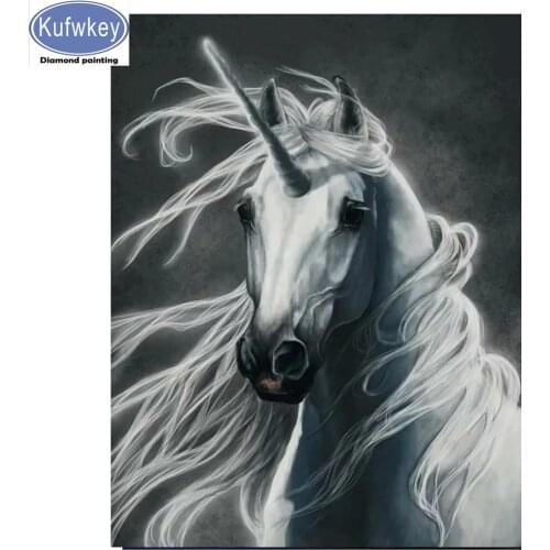 New diamond painting full Square "unicorn" 5d Round diamond embroidery Rhinestone painting mosaic diamond cross stitch horse art