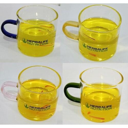 Wholesale 6PCS x120ml Herbalife Nutrition Multi color Holder Creative Cold Hot Drink cup juice cup glass milk tea milk cup