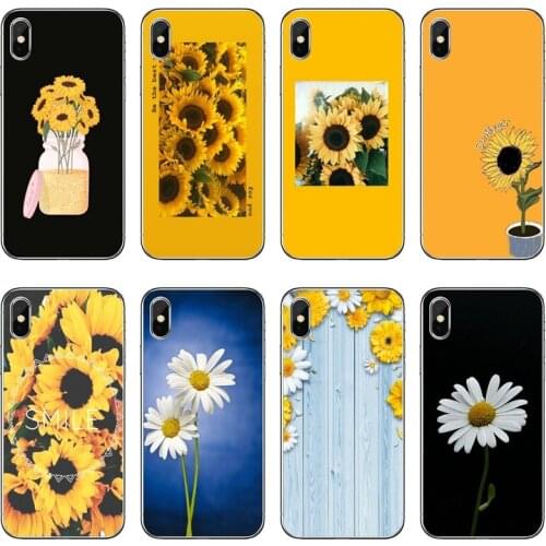 Sunflower daisy flowers Accessories phone Case For Huawei P30 P20 Pro P10 P9 P8 Lite Y5 Y6 Y7 Y9 P Smart Plus 2018 2019