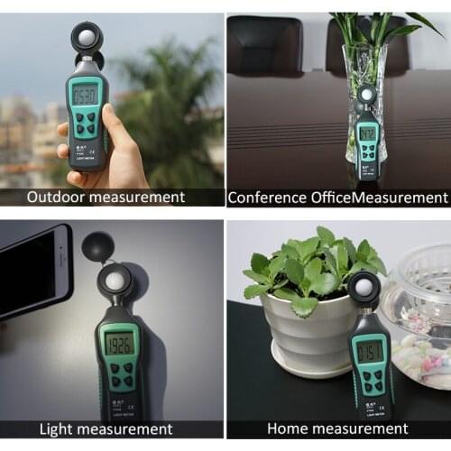 Digital Lux meter 200,000 light meter Mini Luxmeter Handheld illuminometer Meter Spectrometer Enviromental Testing Photometer