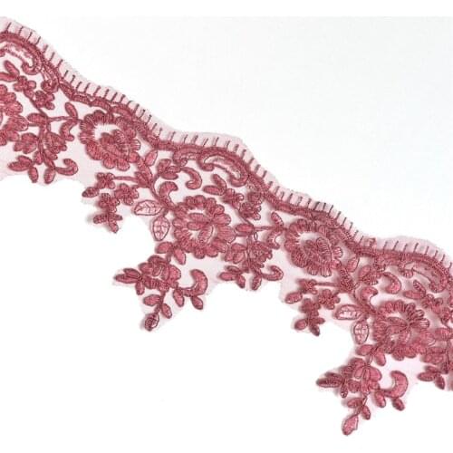 Ivory White Wedding Decoration French Lace Wedding Veil Border Embroidery Lace Trim DIY Accessories 6yards