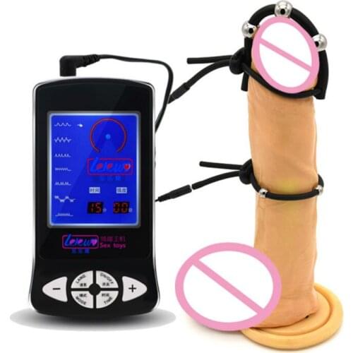Electric Penis Rings Silicone Glans Ring Electro Shock Sex Toys Electrical Stimulation Cock Ring Medical Themed Toy For Men
