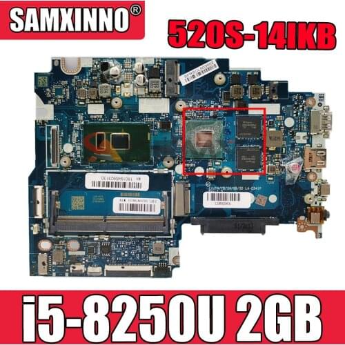 FRU 5B20Q23401 Mainboard For Lenovo 320S-14IKB 520S-14IKB laptop motherboard LA-E541P w/ CPU i5 8250U GPU 2GB tested 100% OK