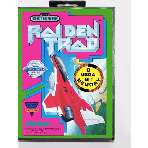 Raiden Trad Game Cartridge 16 bit MD Game Card With Retail Box For Sega Mega Drive For Genesis