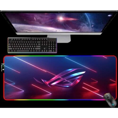 RGB City ASUS Rog Mouse Pad 90x30 Mousepad Keyboard Mat Mause Pad Rubber No-slip with Backlit Tapis De Souris 25X35cm Mouse Mat