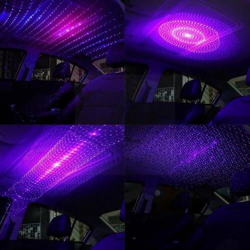 Creativity Usb Atmosphere Star Sky Lamp Ambient Star Light Lights Night Car Interior Starry Accessories Automobile Ceiling R7D1