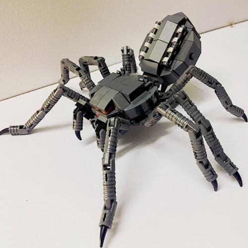 Simulation Grey Spider Building Blocks Spider Robots Figure Model Toys Action Figure One Piece Figure Dolls Toys For Children