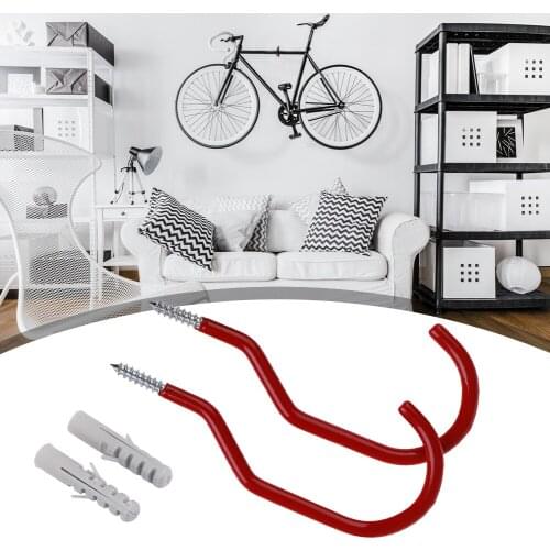 2pcs Bicycle Wall Mounted Rack Storage HANGer MTB Bike HANGing Hook Display Rack Cycling Stand Bracket Holder Bicycle Parts