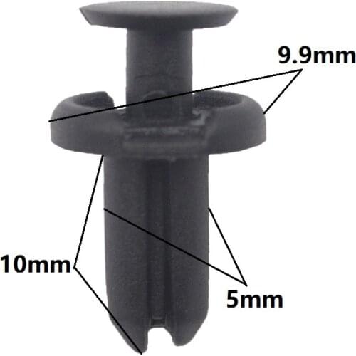 5mm S ll Nylon Black Front And Rear Bumper /Insulation Grille /Seat Retaining Clip for VW N-905-369-01