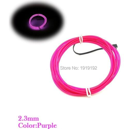 For Toys/Craft Clothing Logo DIY Party Decoration 2.3mm EL Wire Led Neon Glowing Rope Tube Lighting Not Include EL Inverter