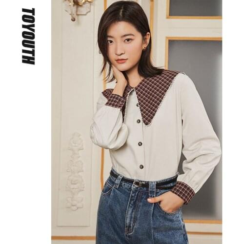 Женские рубашки с длинным рукавом Toyouth China At AliExpress
