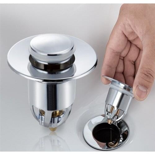 Universal Pop-Up Bounce Core Stainless Steel Basin Drain Filter Hair Catcher Deodorant Bathroom Kitchen Household Products