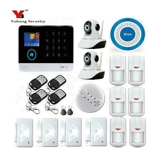Yobang Security WIFI gsm alarm system Touch Keyboard IOS Android APP 433MHz Home Burglar Wifi/GSM/GPRS/SMS Alarm System