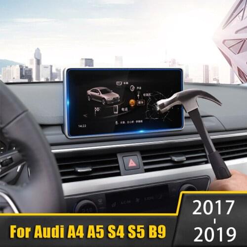 For Audi A4 B9 A5 S4 S5 Q5 2017 2018 2019 Tempered Glass Car Navigation Screen Protector Touch Display Screen Film Accessories