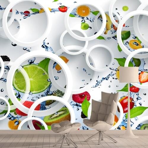 Green Wallpaper 3d Mural Wallpapers for Living Room Fruits Wallpaper Wall Paper Papers Home Decor Murals Glitter Vinyl PVC Mural