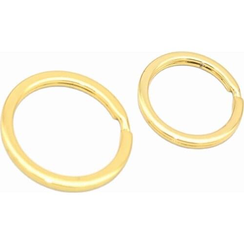 Gold Key Chain Ring Metal Key Ring Split Ring key chain Charm Clasp Supplie Starter Chain Base for key chain making Key Fob