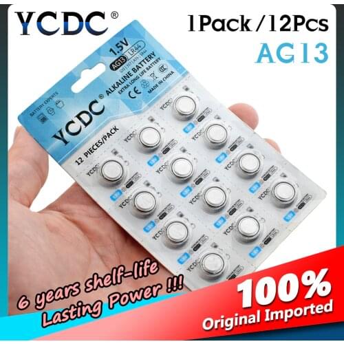 10pcs 12pcs 1.5V AG13 Battery LR44 L1154 RW82 RW42 SR1154 SP76 A76 357A pila lr44 SR44 AG 13 Lithium Button Cell Coin Battery