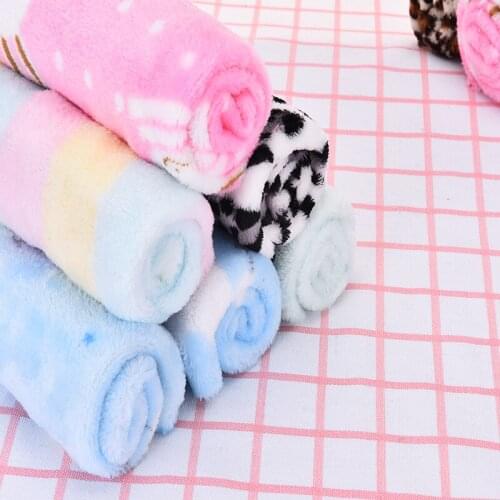 160cm*100cm Flannel Fabric Coral Fleece Fabric Double-sided Fleece Thick Soft Warm Plush Fabric Pajamas Bedding Clothing Fabric