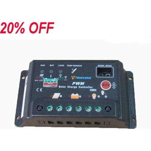 20A Solar Charge Controller Regulator 12V 24V Autoswitch Cheap Solar Panel Charge Controller
