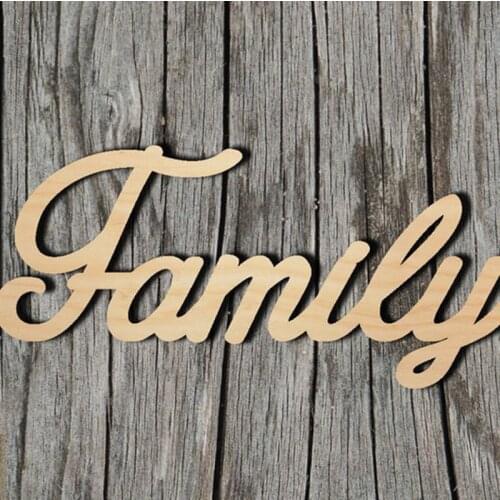 20 pcs Family wood sign 10cm Laser Cut Unfinished Wood Cutout letters