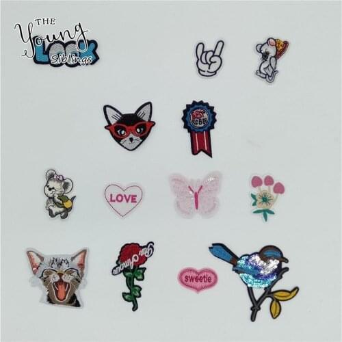 5~20 pcs for sale Fashion Iron no Patch Embroidery High Quality Hot Melt Adhesive Applique Embroidery DIY Badges Accessories