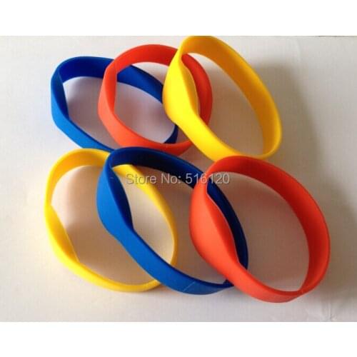 6pcs 13.56Mhz RFID Bracelet Wristband F08 1k Proximity Waterproof Silicone NFC Smart Watch Type for Access Control