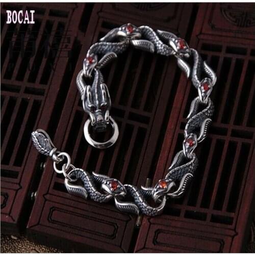 925 sterling silver faucet bracelet men mighty personality Thai silver vintage silver bracelet mens bracelet