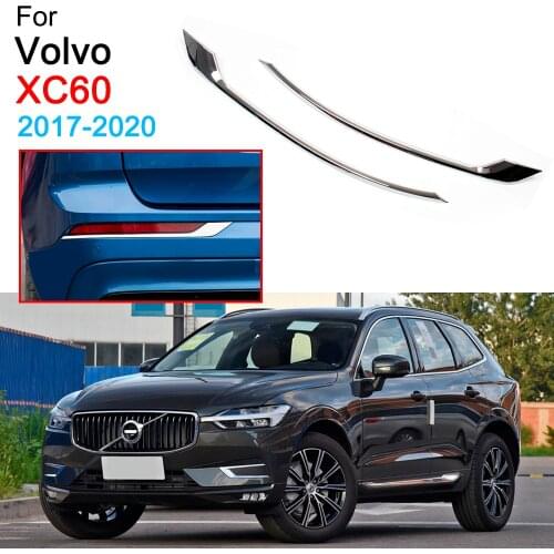 ABS Chrome Rear Bumper Fog Light Lamp Reflector Decoration Cover Trim For Volvo XC60 Accessories 2017 2018 2019 2020