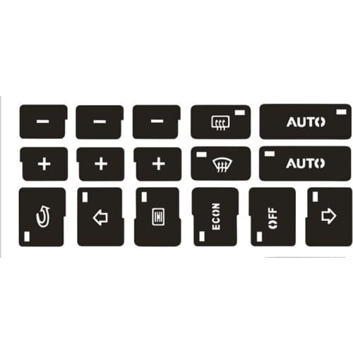 Car Interior Car Button Repair Sticker for Audi Car Central Control Button AC Sticker CD Broadcast Audio Button Car Sticker