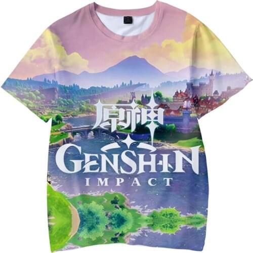 Casual Game Genshin Impact 3D T Shirt Men Women Lumine Jean Cosplay Short Sleeve T-shirts Unisex T Shirt