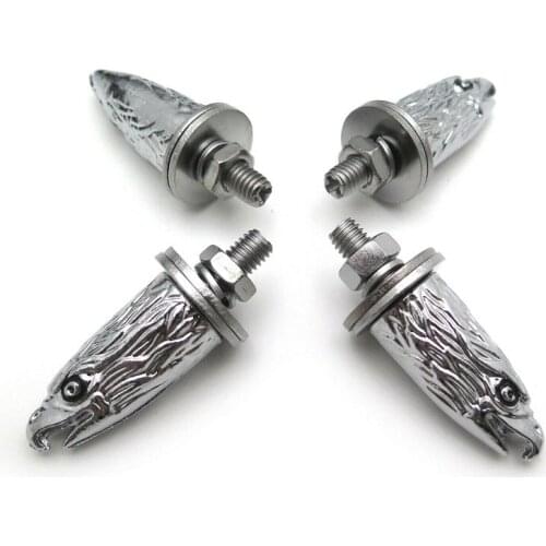 For License Plate Tag Frame Windshield Trim aftermarket free shipping motorcycle parts 4 PCS Chrome Eagle Head Bolts Screws