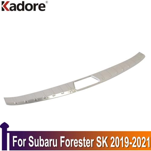 For Subaru Forester SK 2019 2020 Car-Stying Inner After Guard Rear Bumper Trunk Guard Door Sill Plate Car Accessories