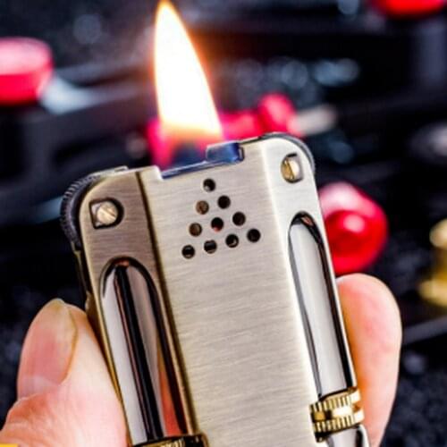 Zorro New Personality Creative Double Wheel Torch Lighter Kerosene Retro Windproof Old-Fashioned Lighters Gift For Men