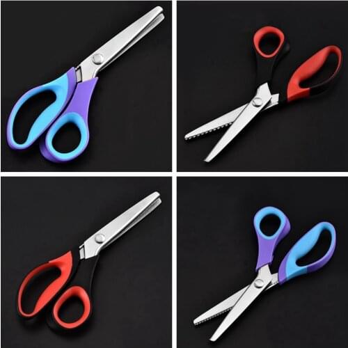 Dressmaker Scissors For Sewing Zig Zag Cutting Scissors Pinking Shears Scissors Tailor Leather Cut Craft Fabric Textile DENIM